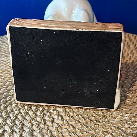 Vintage Sigma Japan Hand Painted Porcelain Pig on Fence Bookend Figurine 8.5” T - Picture 7 of 7